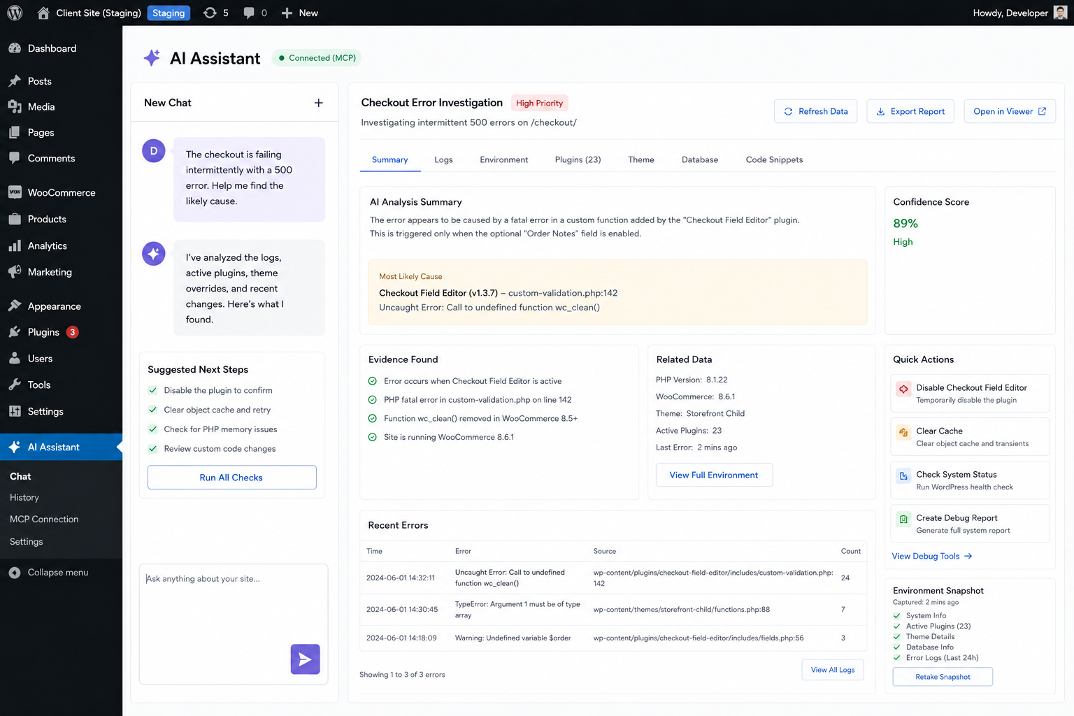 How to Use MCP with WordPress: A Practical Guide for 2026 - WPDeveloper Technical Troubleshooting in MCP