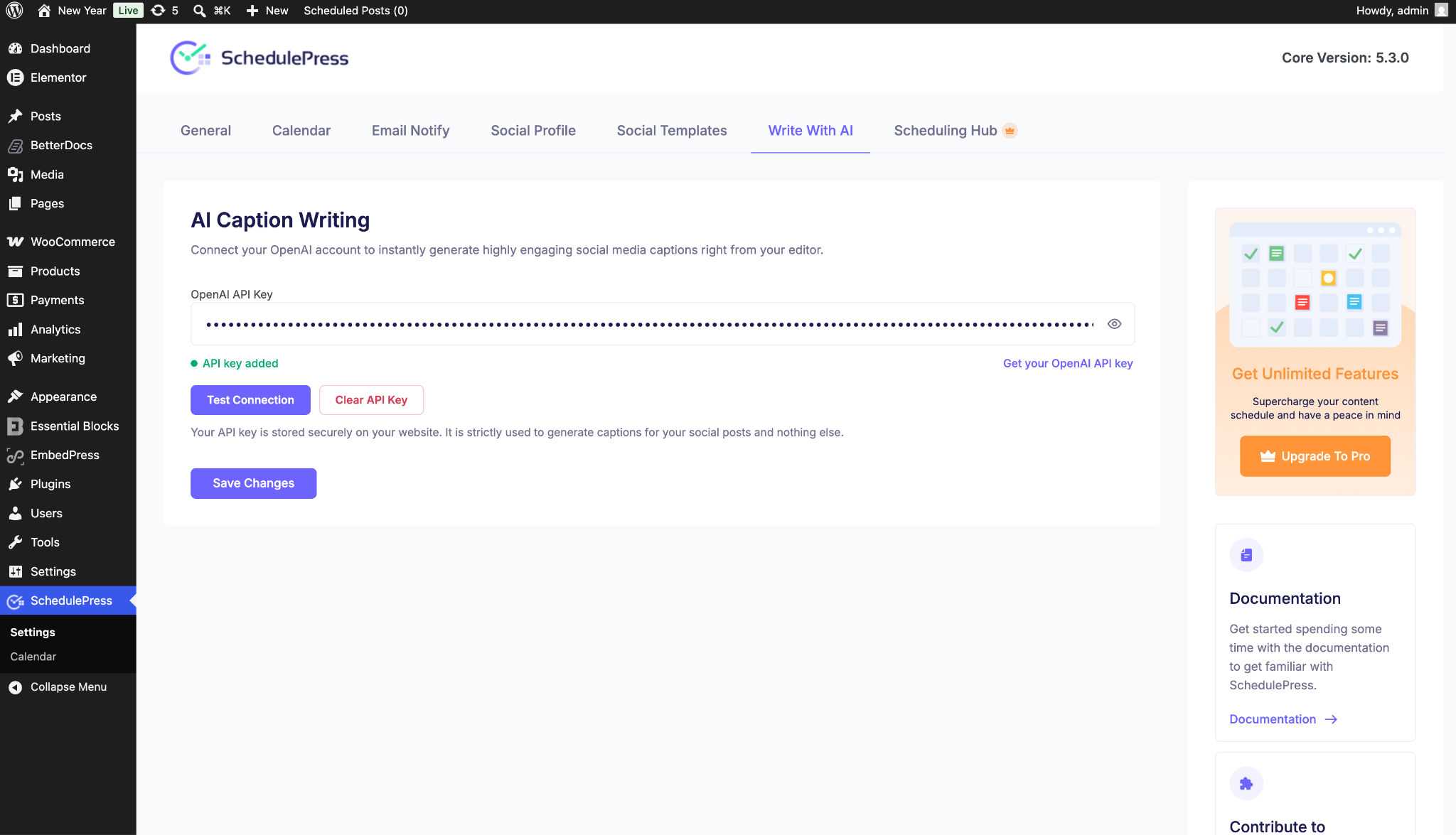How to Write Social Media Captions with AI in SchedulePress - WPDeveloper social media captions with AI